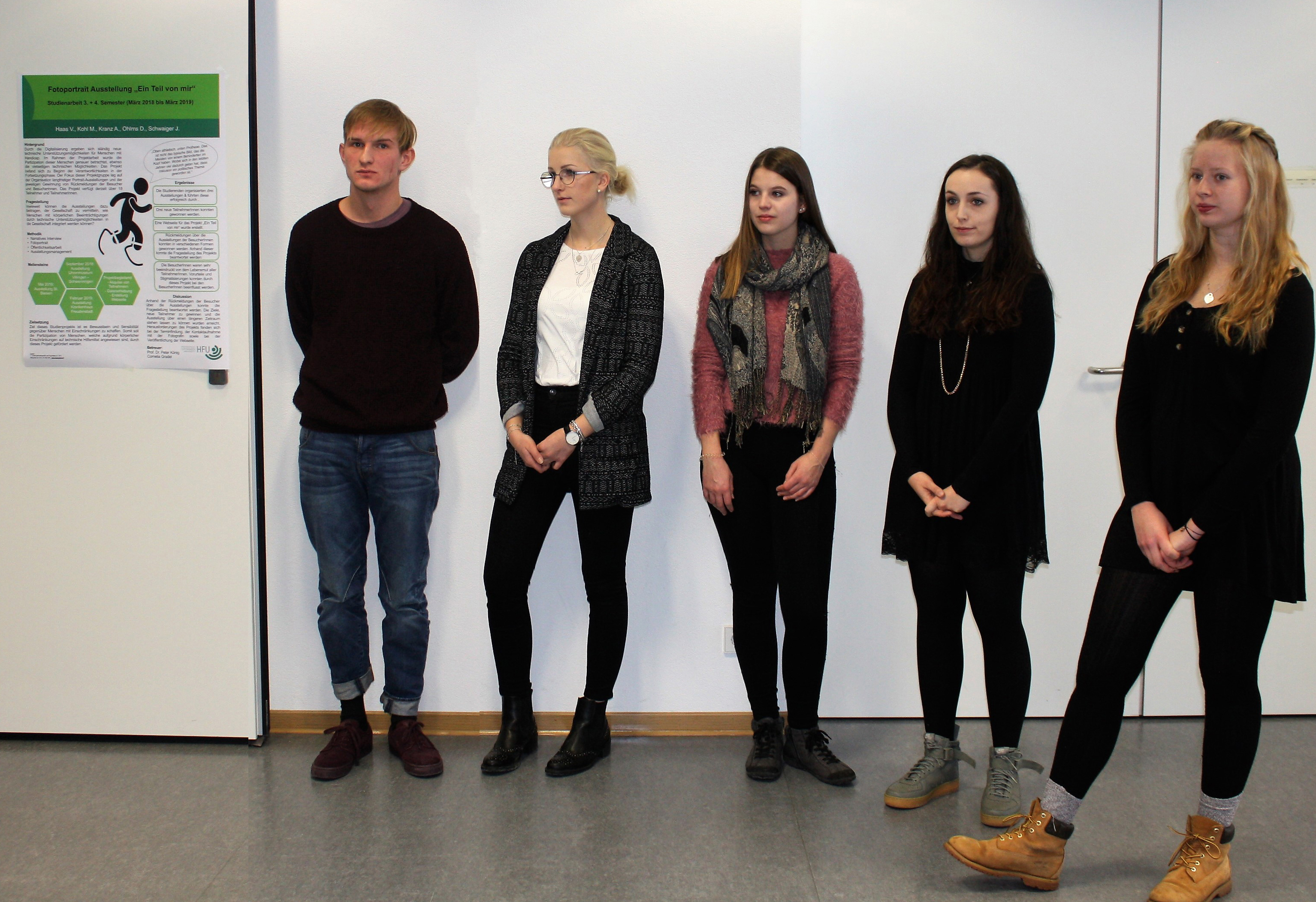 Von links nach rechts: David Ohlms, Vera Haas, Julia Schwaiger, Angela Kranz, Malou Kohl